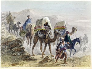 The-Camel-Train,-From-Constantinople-And-The-Black-Sea,-Engraved-By-The-Rouargue-Brothers,-1855